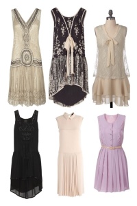 Look for dresses with embellishments, fringe details, prints and drop waists..